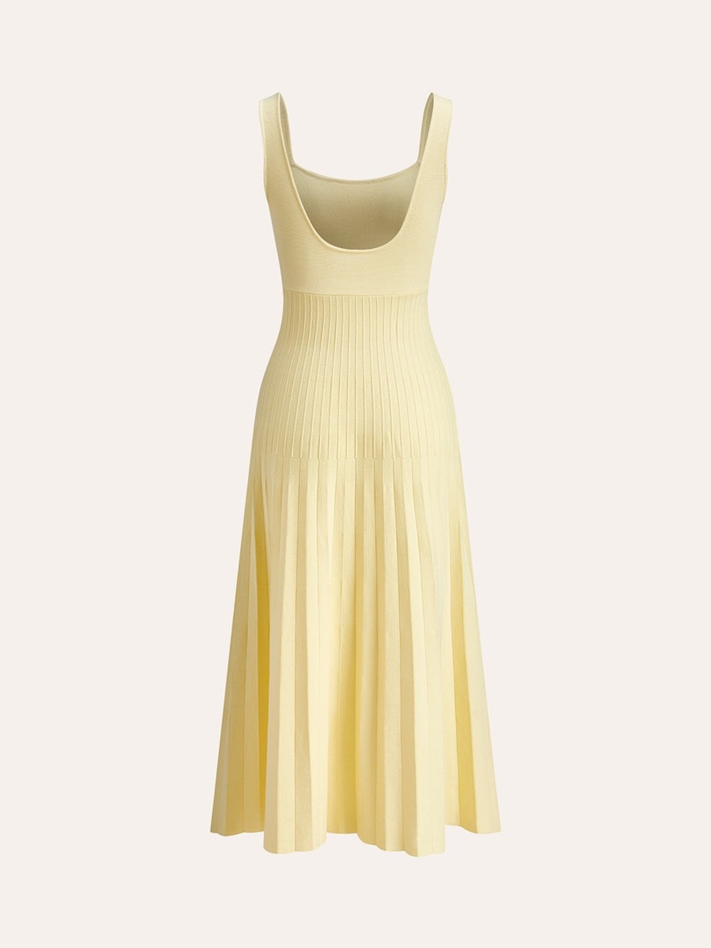 Commense Square-Neck Ribbed Knit Dress - Picture 5 of 5